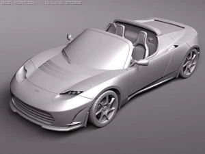 Tesla Roadster 25 2011 3D Model