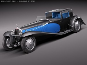 bugatti type 41 royale coupe napoleon 3D Model