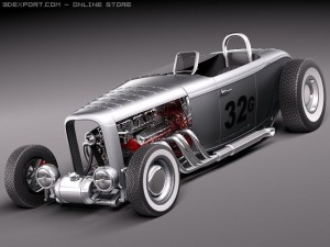 F1932 HotRod Salt Lake Racer Model 3D