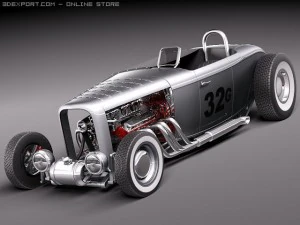 F1932 HotRod Salt Lake Racer 3D Modell