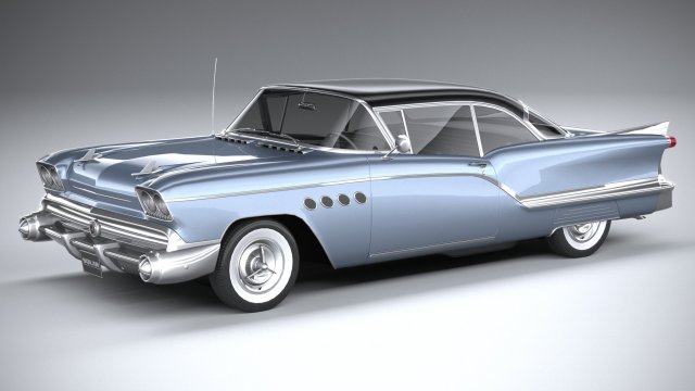 Generic American Car 1958 3D 模型 .c4d .max .obj .3ds .fbx .stl .blend