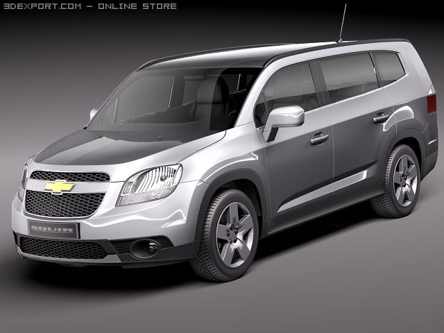 Chevrolet Orlando 2012 3D Model .c4d .max .obj .3ds .fbx .stl .blend