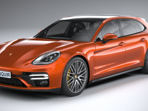 Porsche Panamera Turbo S Sport Turismo 2021 3D मॉडल