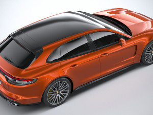 Porsche Panamera Turbo S Sport Turismo 2021 3D मॉडल