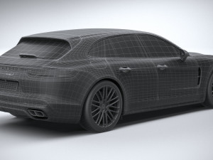 Porsche Panamera Turbo S Sport Turismo 2021 3D मॉडल