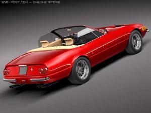 Ferrari Daytona 1968-1973 &ouml;r&uuml;mcek 3D Model