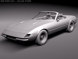 Ferrari Daytona 1968-1973 spider 3D 模型