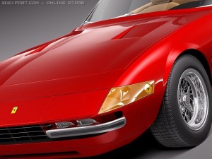 Ferrari Daytona 1968-1973 spider 3D 模型