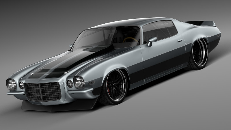 Chevrolet Camaro Pro Touring 1970 3D Model .c4d .max .obj .3ds .fbx .stl .blend