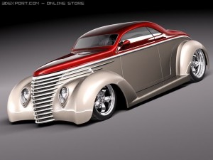 F1937 5-Window Coupe Street Rod Modelo 3D