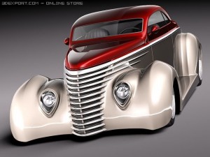F1937 5-Window Coupe Street Rod Modello 3D