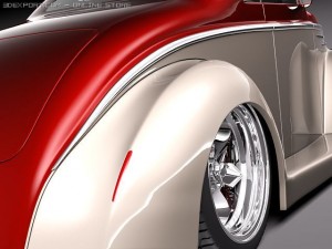 F1937 5-Window Coupe Street Rod Modello 3D