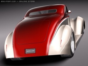 F1937 5-Window Coupe Street Rod Modello 3D
