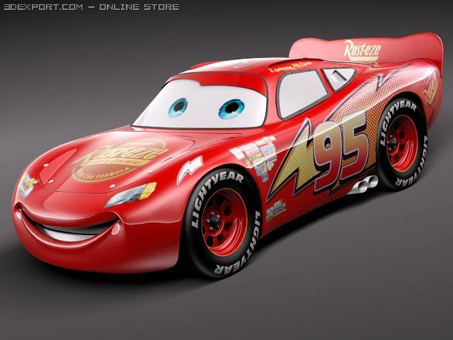 Lightning Mcqueen Zigzag 3D Model .c4d .max .obj .3ds .fbx .stl .blend 