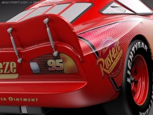 Lightning Mcqueen Zigzag 3D Model