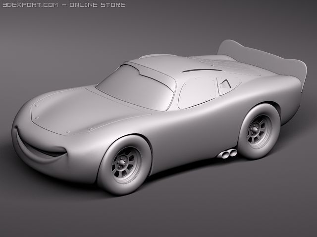 lightning mcqueen zigzag 3D Model in Cartoon 3DExport