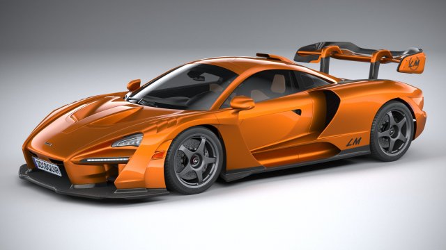 Mclaren Senna LM 2021 3D Model .c4d .max .obj .3ds .fbx .stl .blend