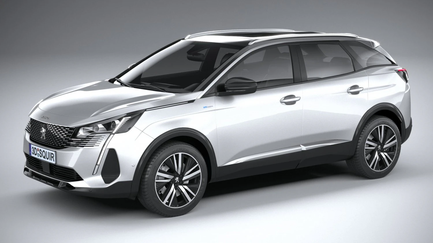 Peugeot 3008 2021 3D Model .c4d .max .obj .3ds .fbx .stl .blend