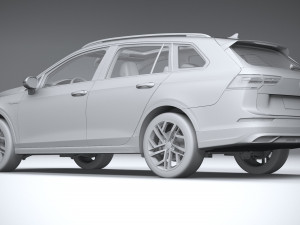 Volkswagen Golf Variant Alltrack 2021 3D Model