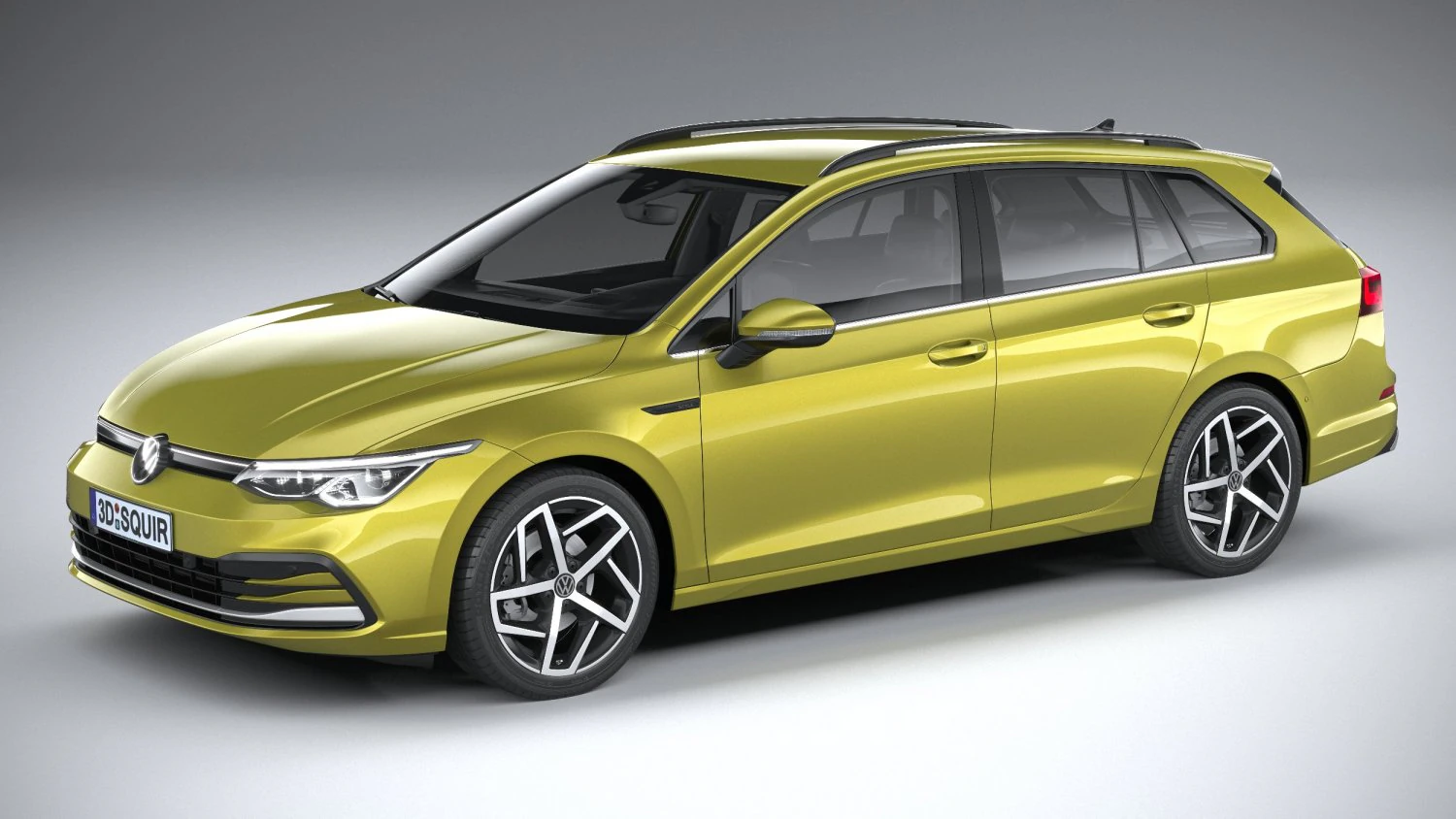 Volkswagen Golf Variant Basic 2021 3D Model .c4d .max .obj .3ds .fbx .stl .blend 