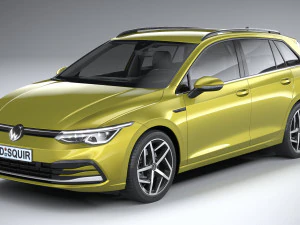 Volkswagen Golf Variant Basic 2021 3D Model