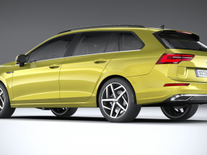 Volkswagen Golf Variant Basic 2021 3D Model