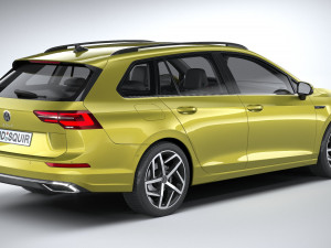 Volkswagen Golf Variant Basic 2021 3D Model