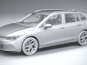 Volkswagen Golf Variant Basic 2021 3D Model