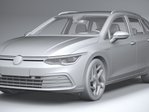 Volkswagen Golf Variant Basic 2021 3D Model