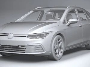 Volkswagen Golf Variant Basic 2021 3D Model