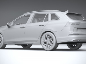 Volkswagen Golf Variant Basic 2021 3D Model