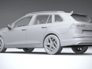 Volkswagen Golf Variant Basic 2021 3D Model