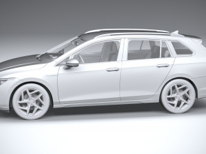 Volkswagen Golf Variant Basic 2021 3D Model