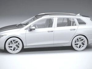 Volkswagen Golf Variant Basic 2021 3D Model