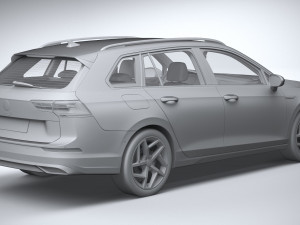 Volkswagen Golf Variant Basic 2021 3D Model
