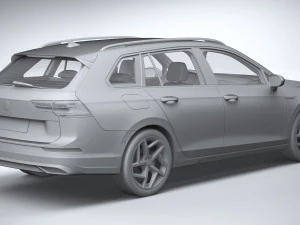 Volkswagen Golf Variant Basic 2021 3D Model