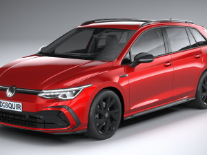 Volkswagen Golf Variant R-line 2021 3D Model
