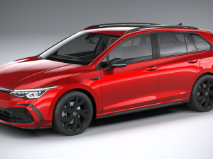 Volkswagen Golf Variant R-line 2021 3D 模型