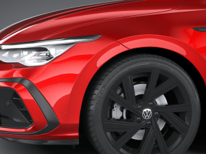 Volkswagen Golf Variant R-line 2021 3D 模型