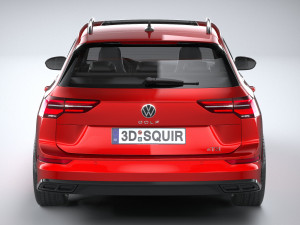 Volkswagen Golf Variant R-line 2021 3D 模型
