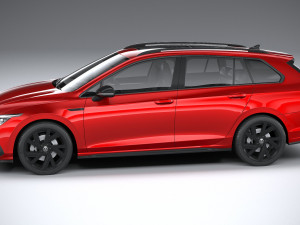 Volkswagen Golf Variant R-line 2021 3D 模型