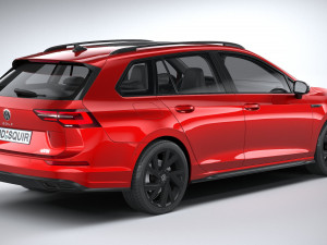 Volkswagen Golf Variant R-line 2021 3D 模型