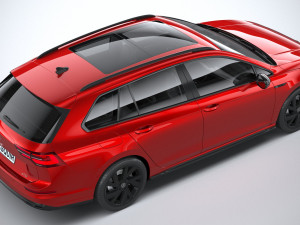 Volkswagen Golf Variant R-line 2021 3D 模型
