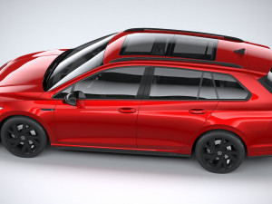 Volkswagen Golf Variant R-line 2021 3D 模型