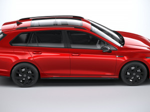 Volkswagen Golf Variant R-line 2021 3D 模型