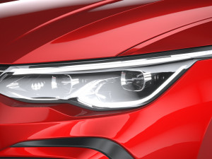 Volkswagen Golf Variant R-line 2021 3D 模型