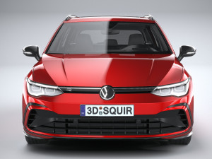Volkswagen Golf Variant R-line 2021 3D 模型