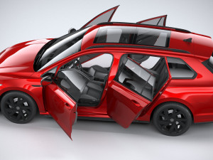 Volkswagen Golf Variant R-line 2021 3D 模型