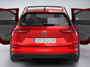 Volkswagen Golf Variant R-line 2021 3D 模型