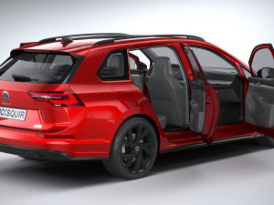 Volkswagen Golf Variant R-line 2021 3D 模型
